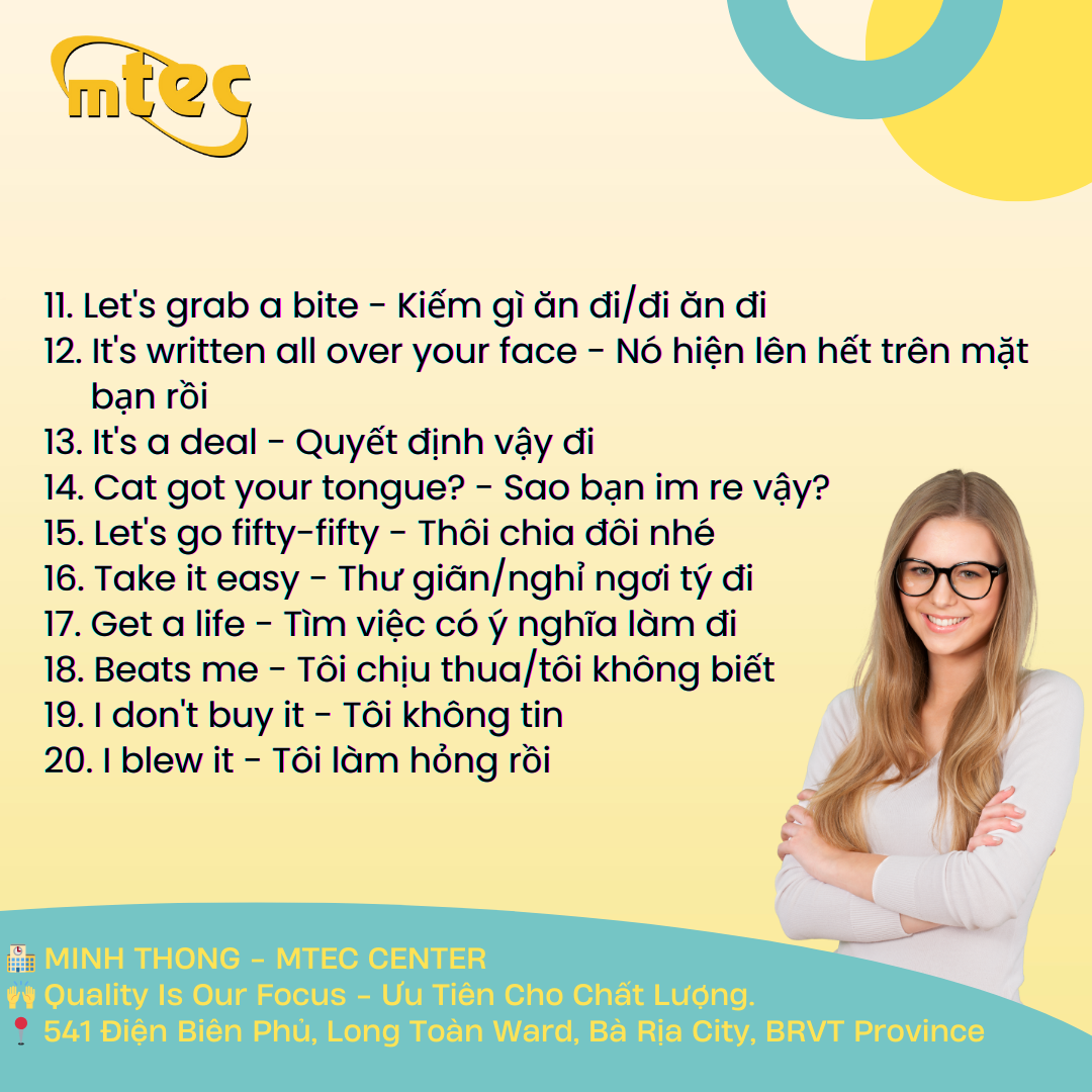 Những câu nói người Bản xứ hay dùng – Part 1