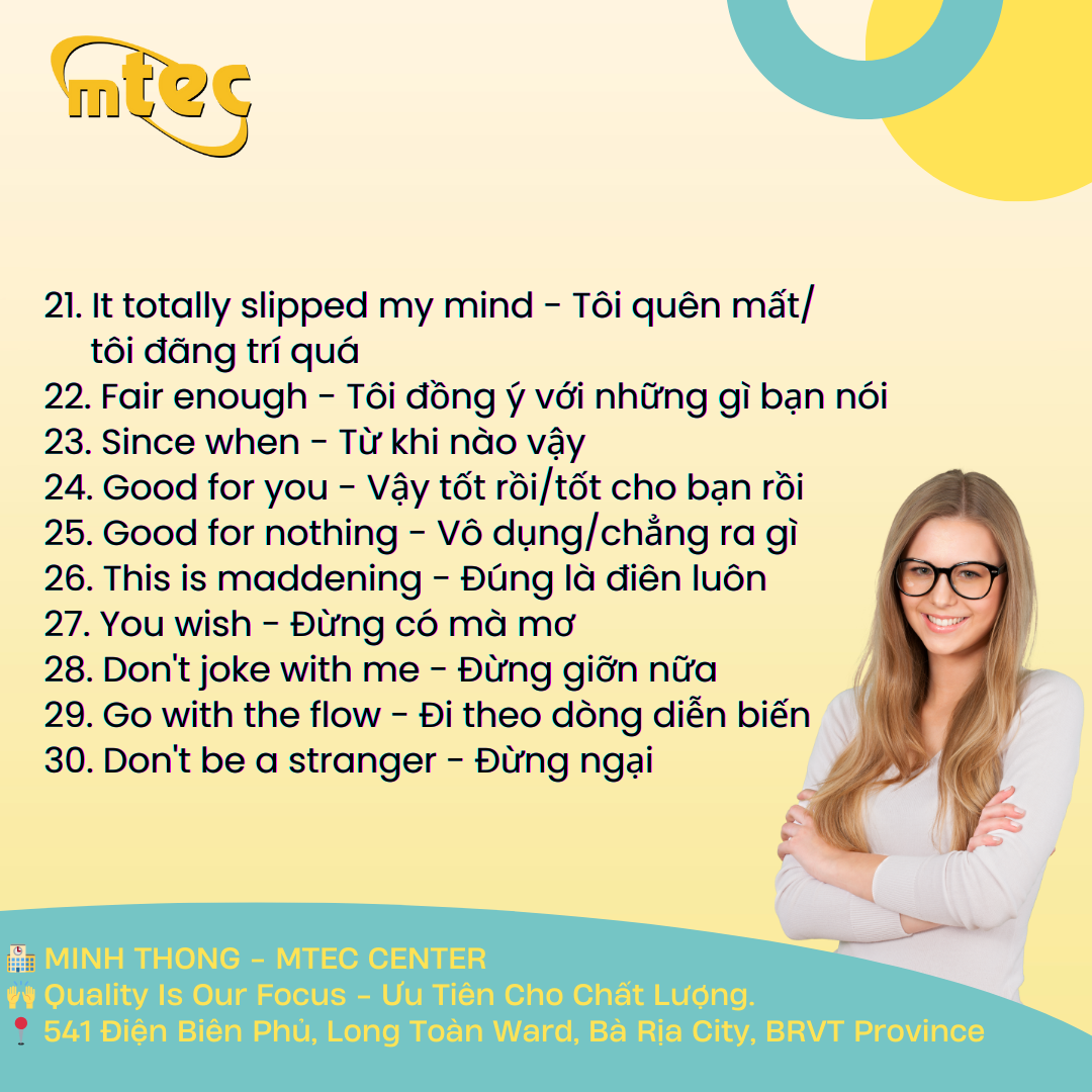 Những câu nói người Bản xứ hay dùng – Part 1