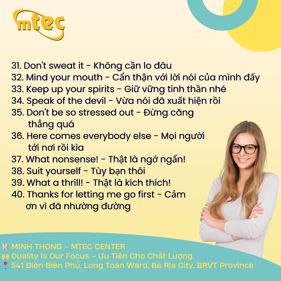 Những câu nói người Bản xứ hay dùng – Part 1